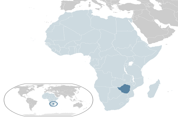 Zimbabue Mapa