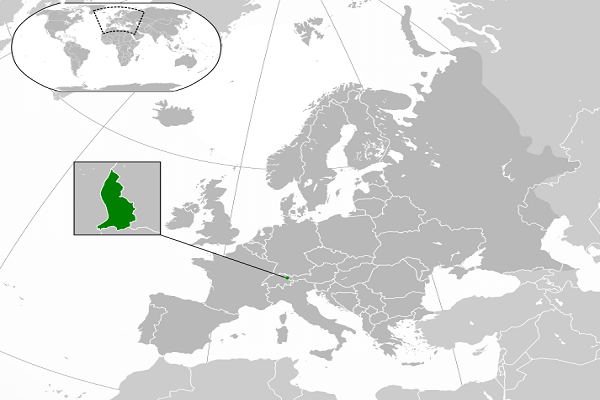 Liechtenstein Mapa